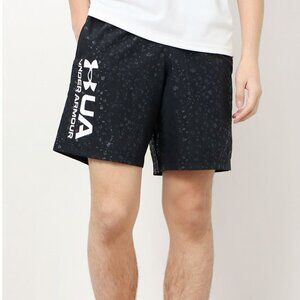 Under Armour Woven Emboss Black Shorts Size L